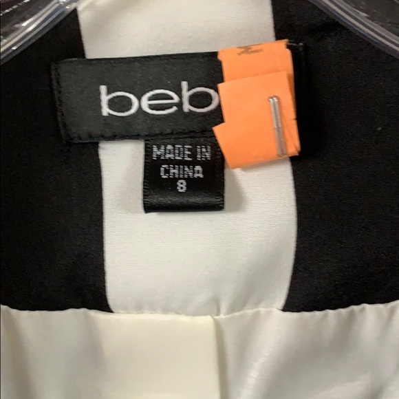 Bebe Black & White Striped Blazer - Picture 3 of 5